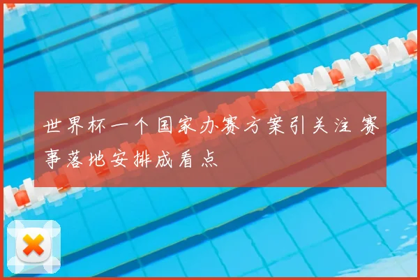 世界杯一个国家办赛方案引关注 赛事落地安排成看点